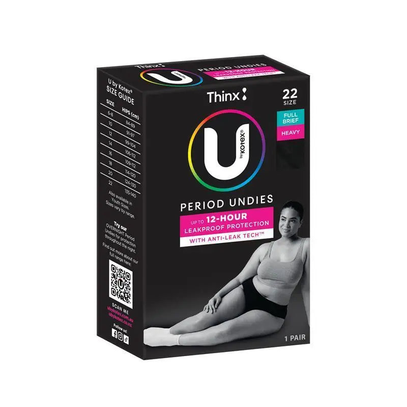 U by Kotex Full Brief Size 22 Z5