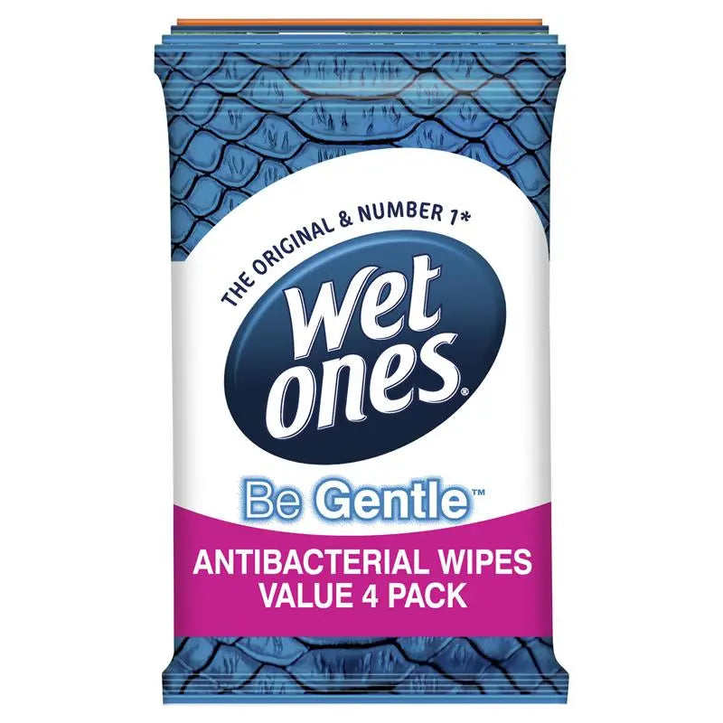 Wet Ones Be Gentle Antibacterial Wipes 4x15 Pack
