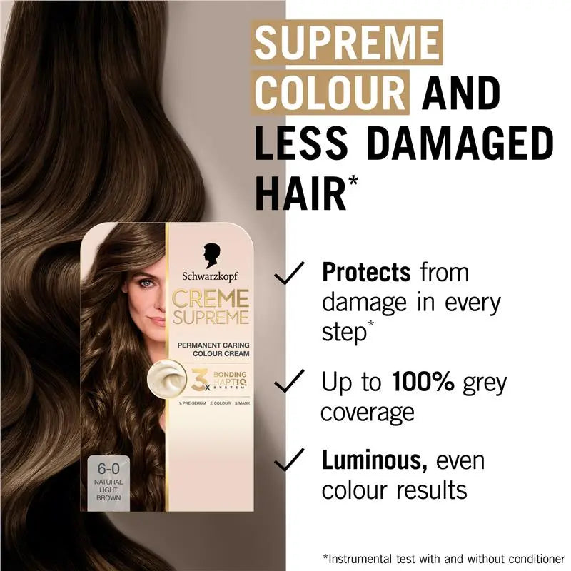 Schwarzkopf Creme Supreme 6-0 Natural Light Brown