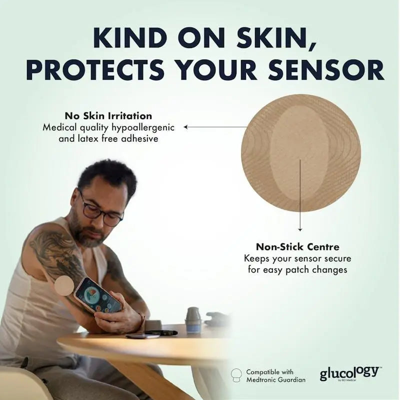Glucology CGM Patch Medtronic Guardian Beige 25 Pack