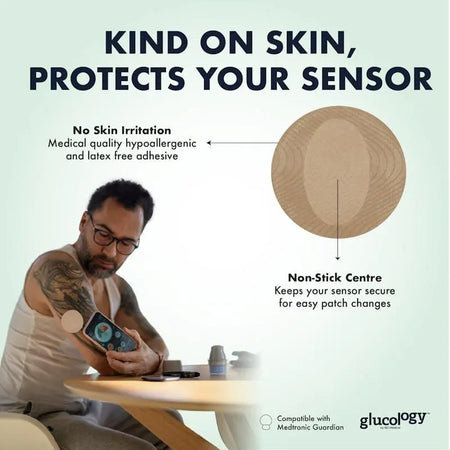 Glucology CGM Patch Medtronic Guardian Beige 25 Pack