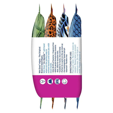 Wet Ones Be Gentle Antibacterial Wipes 4x15 Pack