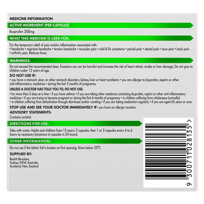 Nurofen Zavance 80 Mini Liquid Capsules