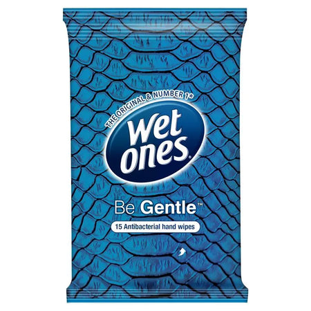 Wet Ones Be Gentle Antibacterial Wipes 4x15 Pack