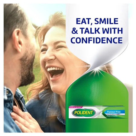 Polident Denture Adhesive Cream Flavour Free 2X60g Pack Twin Size