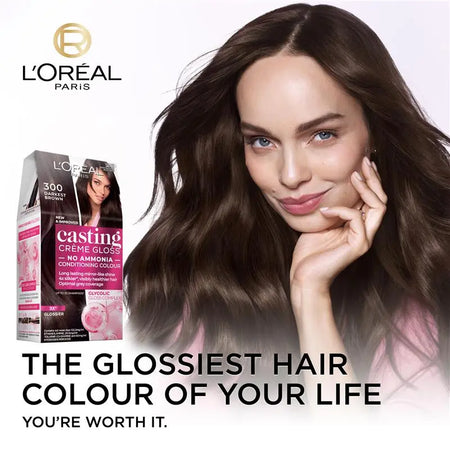 L'Oréal Paris Casting Crème Gloss Semi-Permanent Hair Colour 300 Darkest Brown
