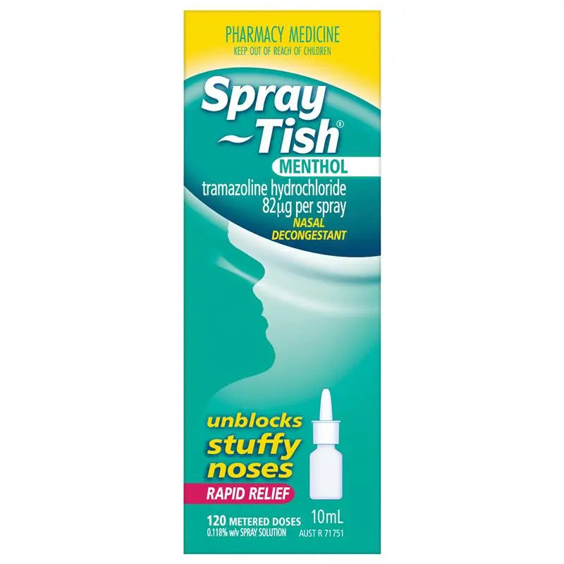 Spray Tish Menthol Metered Dose Nasal Mist 10mL