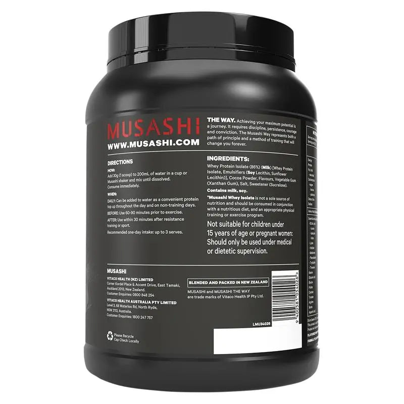 Musashi Whey Isolate Chocolate 900g
