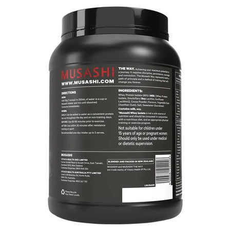 Musashi Whey Isolate Chocolate 900g