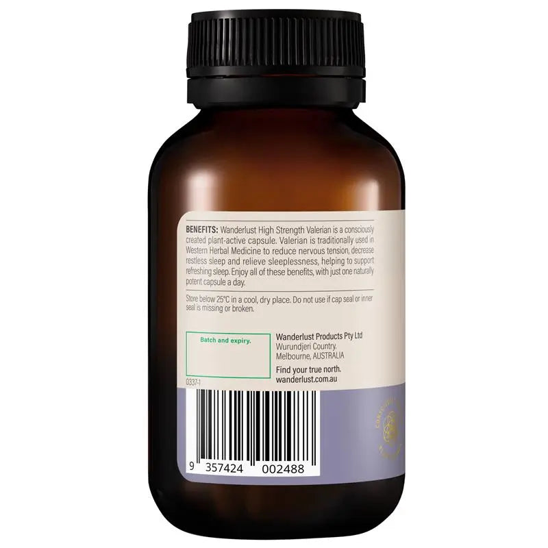 Wanderlust High Strength Valerian 60 Capsules