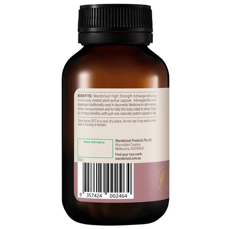 Wanderlust High Strength Ashwagandha 60 Capsules