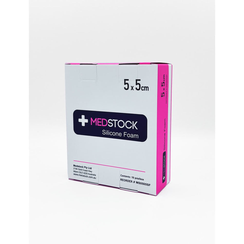 Medstock Silicone Foam With Border 5 cmx5 cm