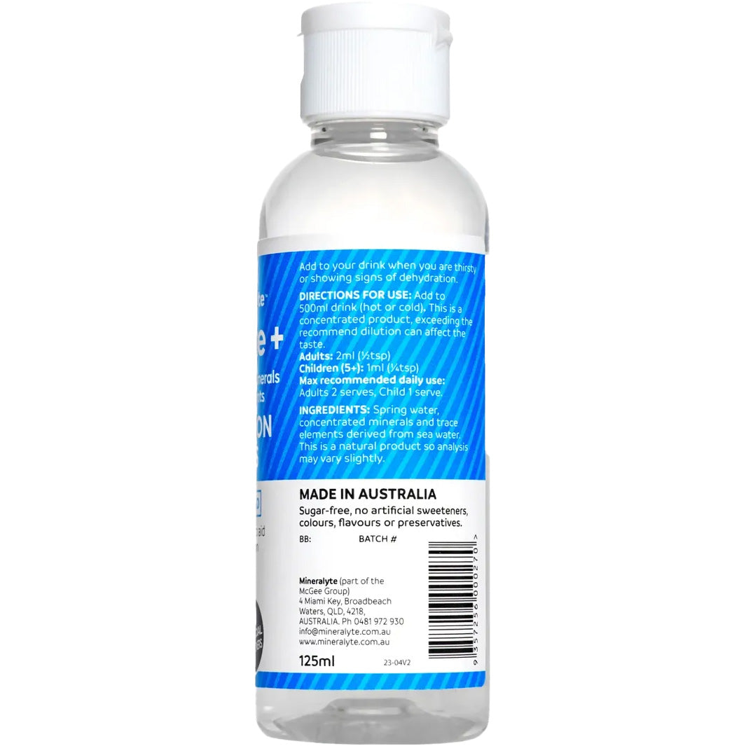 Mineralyte Hydrate +Hydration Drops Unflavoured 125ML
