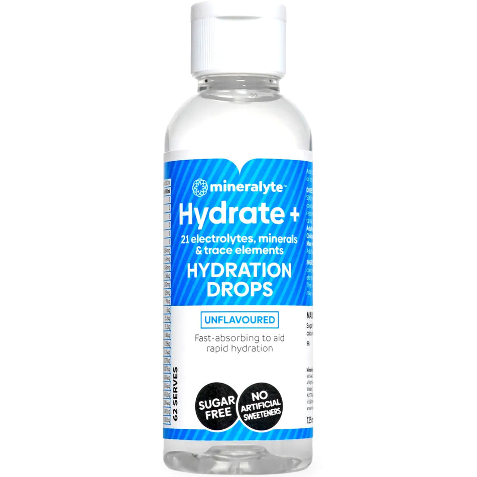 Mineralyte Hydrate +Hydration Drops Unflavoured 125ML