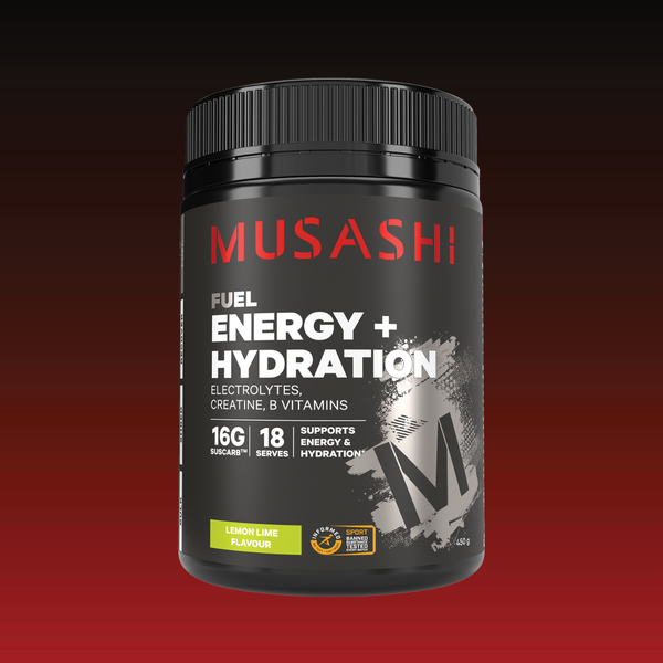 Musashi Energy + Hydration Powder Lem Lime 450g