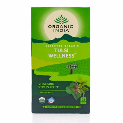Organic India Tulsi Wellness x 25 Tea Bags (Pack of 5)