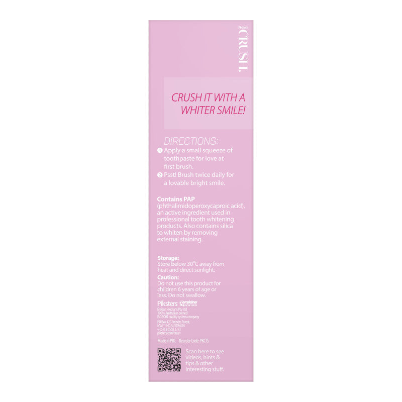 Piksters Crush Whitening Toothpaste Strawberry Mint 96g