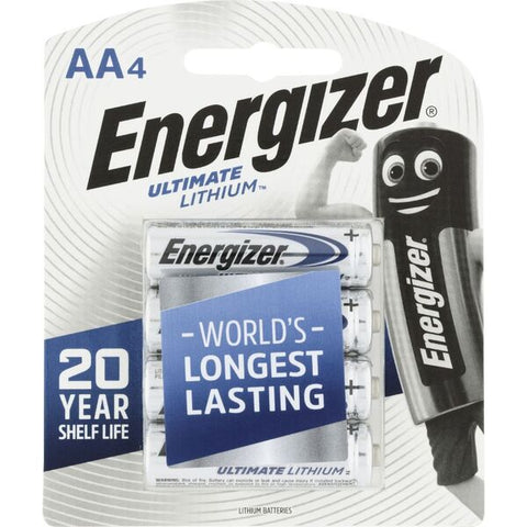 Energizer Lithium Ultimate Aa Batteries 4 Pack