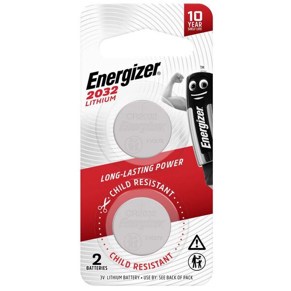 Energizer 2032 Lithium Coin Battery Pack of 2