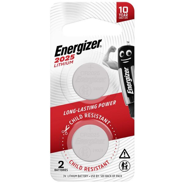 Energizer Batteries Lithium ECR 2025 Pack of 2