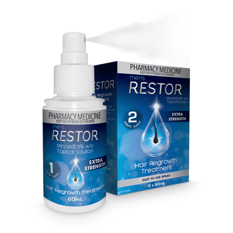 Men’s RESTOR Extra Strength Hair Regrowth Treatment Spray 2 x 60ml