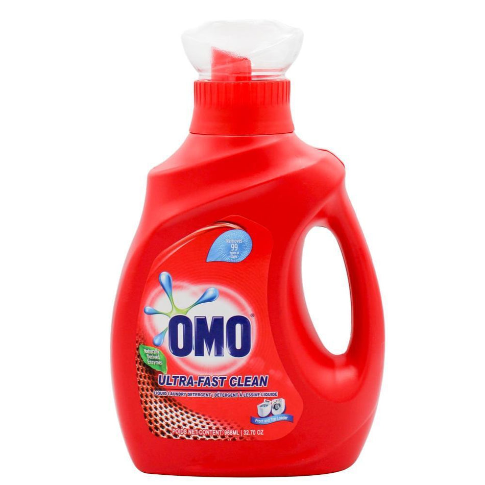 OMO LAUNDRY LIQUID DETERGENT ULTRA FAST CLEAN 968 ML