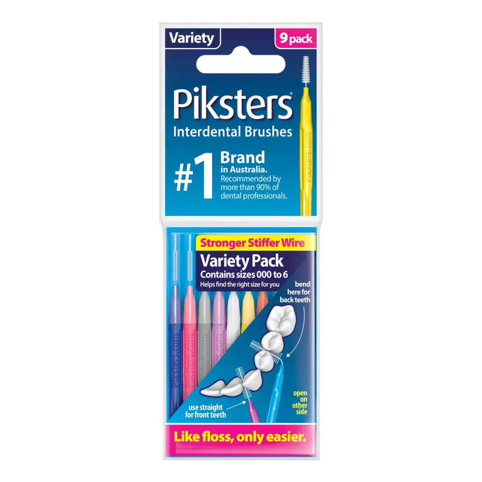 Piksters Interdental Brushes Variety 9 Pack