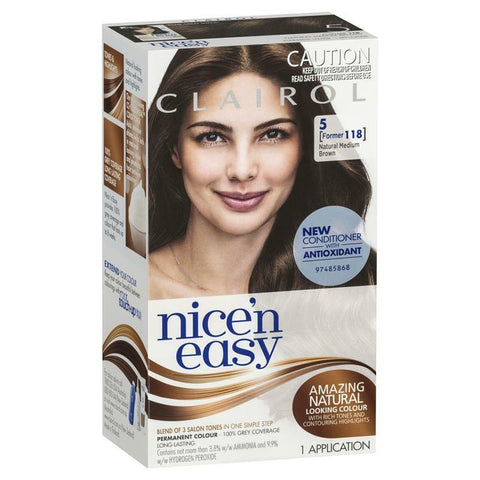 Clairol Nice & Easy 5 Natural Medium Brown Hair Colour