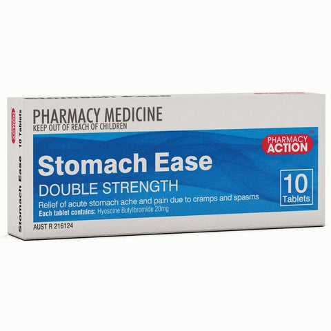 Pharmacy Action Stomach Ease Forte 10 Tabs (Generic for BUSCOPAN FORTE)