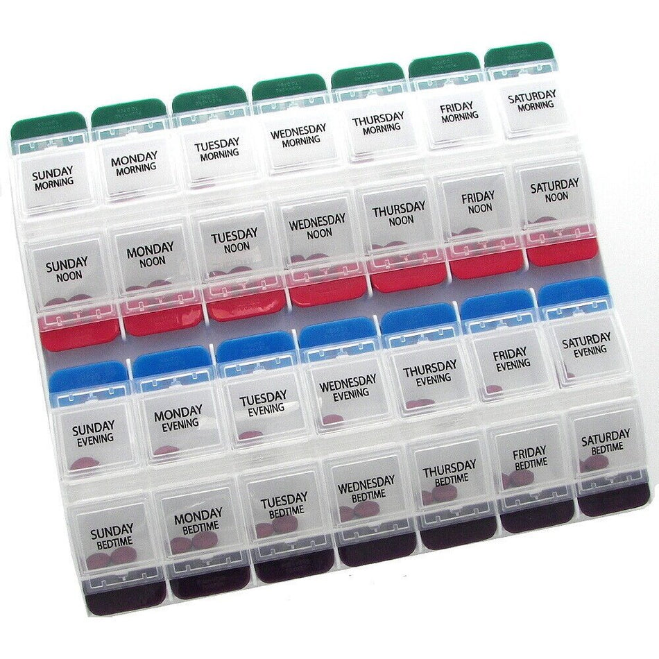 EZY DOSE PUSH MEDTIME PLANNER WEEKLY 7 DAY 2XL