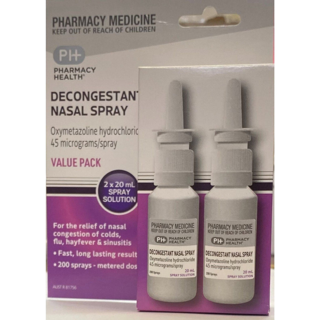 Buy Pharmacy Health DECONGESTANT NASAL SPRAY VALUE PACK Online at