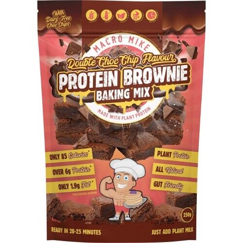 MACRO MIKE Protein Brownie Baking Mix Double Choc Chip 250g