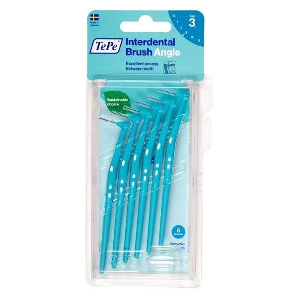 Tepe Angle Interdental Brush 0.6mm Fine Blue 6PK
