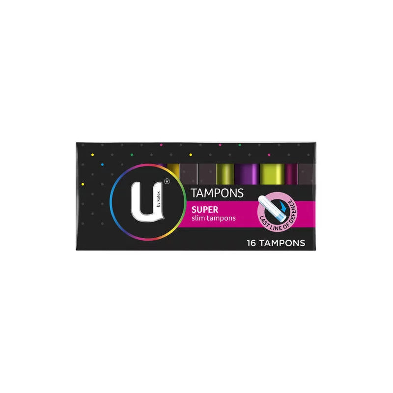 U By Kotex Super Slim Tampons 16 Pack