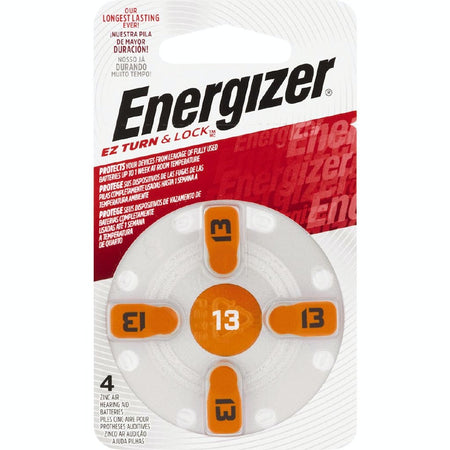 Energizer Hearing Aid Batteries Az10 Turn & Lock 4 Pack