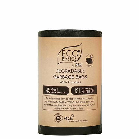 White Magic Eco Basics Garbage Bags Small 45 bags x 12L (Pack of 16)