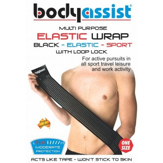 Bodyassist Elastic Strap W/loop 70cm One Size - Black, Beige Or White