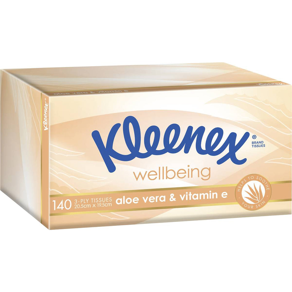 Kleenex Aloe Vera & Vitamin E 3 Ply Facial Tissues 140 Pack