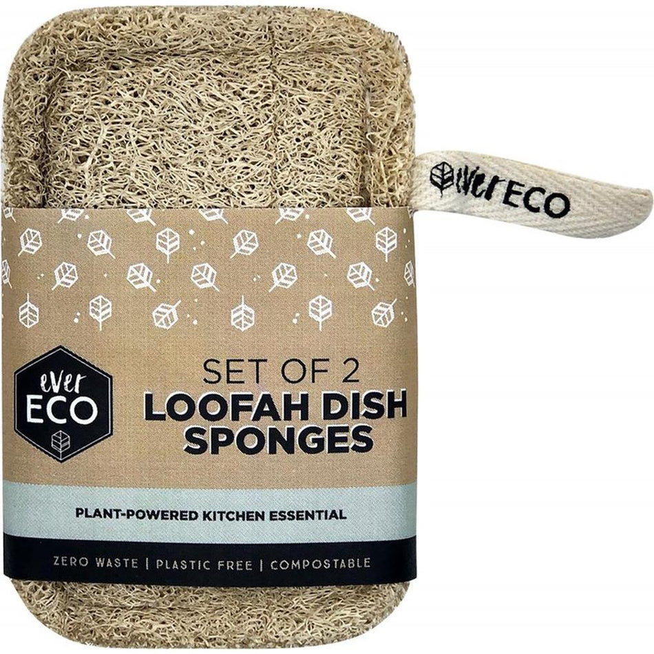 EVER ECO Loofah Dish Sponges Set of 2 2pk