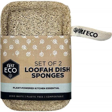 EVER ECO Loofah Dish Sponges Set Of 2 2