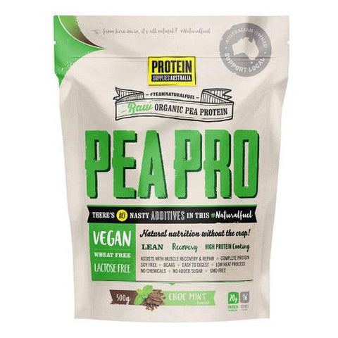 PROTEIN SUPPLIES AUSTRALIA PeaPro (Raw Pea Protein) Choc Mint 500g