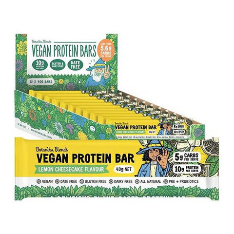 BOTANIKA BLENDS Vegan Protein Bars Lemon Cheesecake 40g 12PK