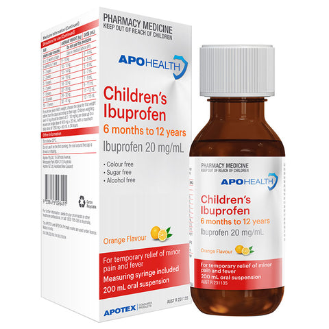 ApoHealth Children's Ibuprofen 6 Months to 12 Years 200ml