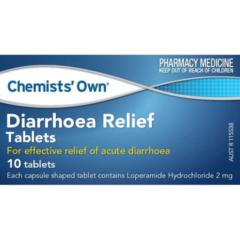 Chemists' Own Diarrhoea Relief 10 Tabs (Generic of IMODIUM)