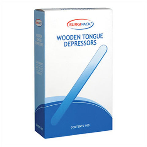 Surgipack Wooden Tongue Depressors 100PK
