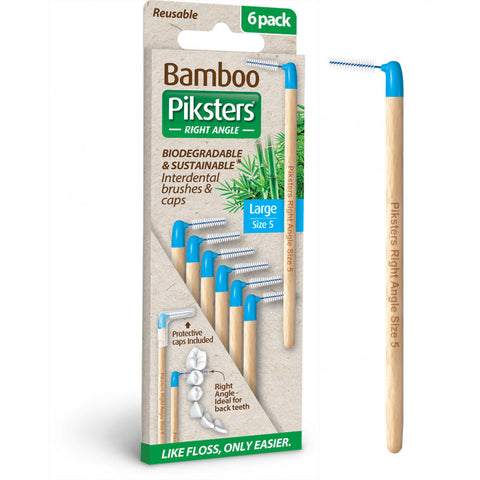 Piksters Bamboo Inter Brush Right Angle 6 Pack Size 5
