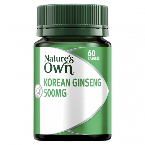 Nature's Own Korean Ginseng 500mg 60 Tablets