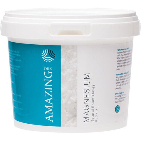 AMAZING OILS Magnesium Bath Flakes Natural Relief 2kg