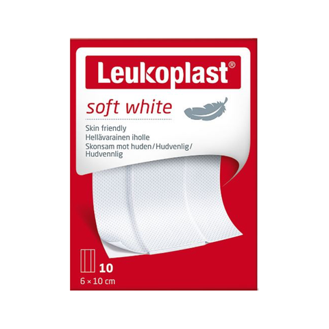 Leukoplast Soft White Dressings Pre-cut 6cm x 10cm 10 Pack