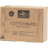 GO BAMBOO Cotton Buds 100% Biodegradable 200